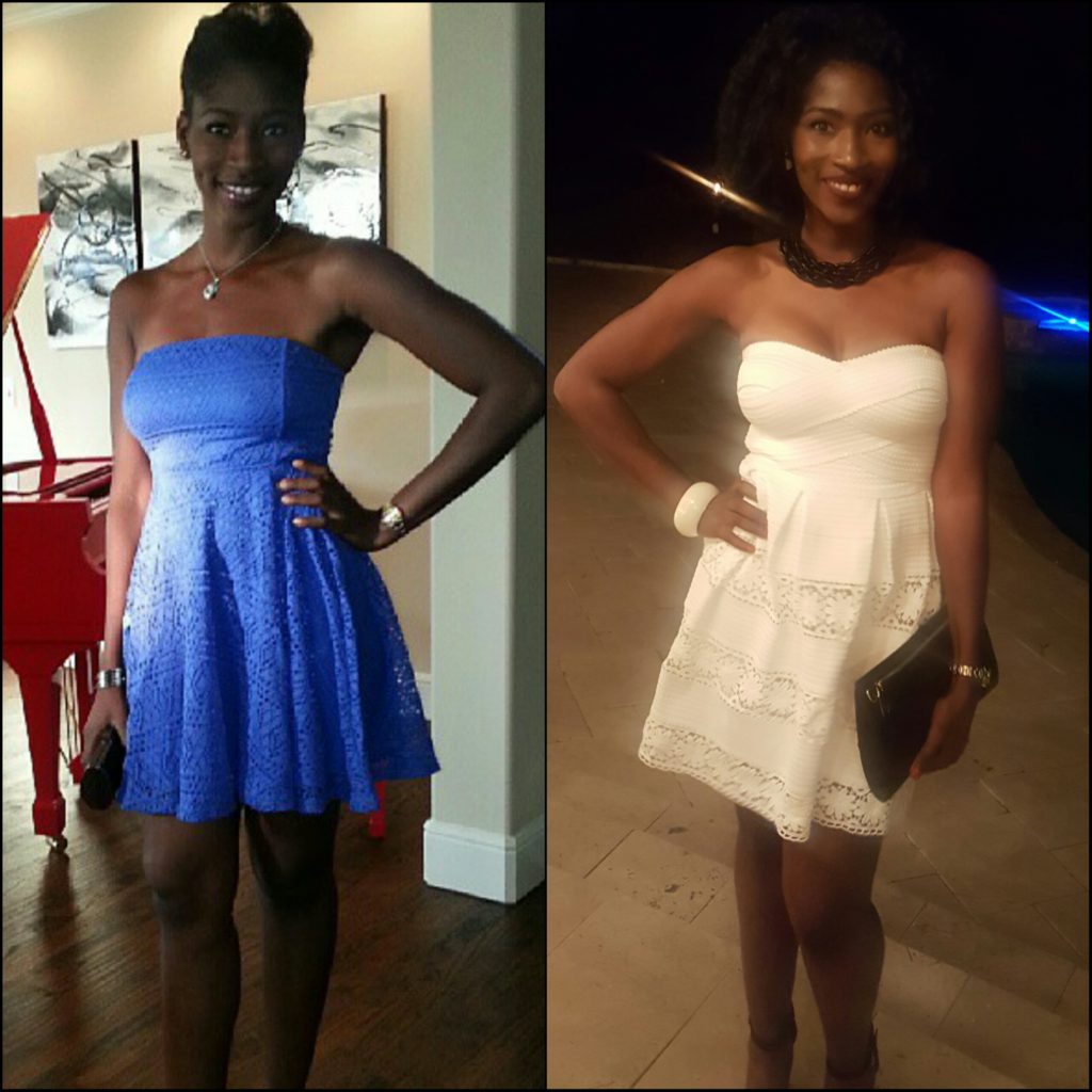 Before Pregnancy(Blue) vs After Baby(White). Dare I say After is better? :)